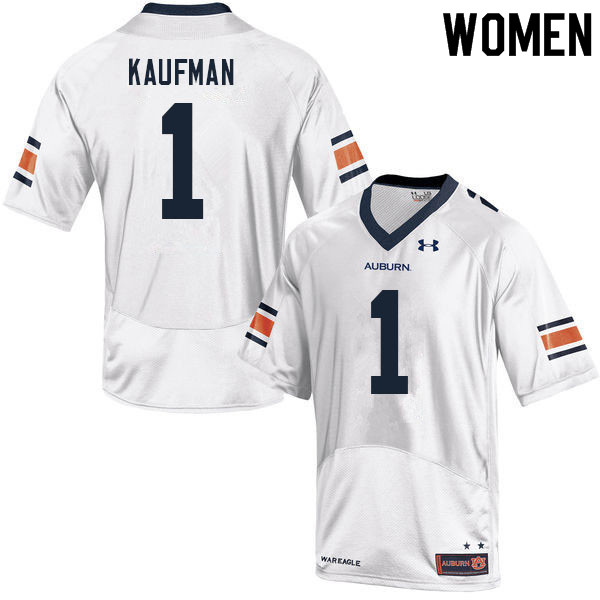 Women #1 Donovan Kaufman Auburn Tigers College Football Jerseys Sale-White